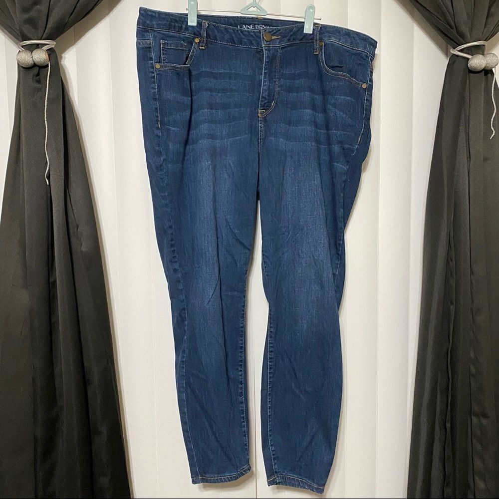 Lane Bryant Midrise super stretch skinny -Dark blue jeans